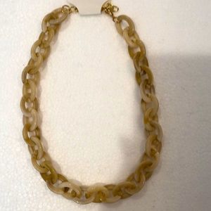 Beautiful Chainlink Necklace! It is 20”long. The links are Cream and Brown.
